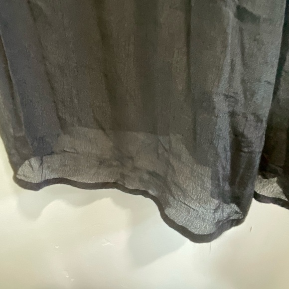 Stella Cruz Palazzo Pants Sheer Black Wide Leg High Waist Beach Long Size L - Picture 4 of 7